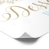 ウィンターオンダーランドデザートバーサインブルースノーフレーク ポスター (角)