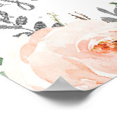 ウィンターオンダーランドファースト誕生日ウェルカムサイン ポスター (角)