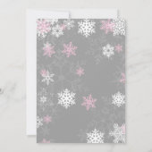 ウィンターオンダーランドファースト誕生日招待状 招待状 (裏面)