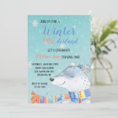 ウィンターオンダーランドファースト誕生日 招待状 (スタンド正面)