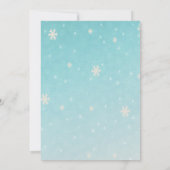 ウィンターオンダーランドファースト誕生日 招待状 (裏面)