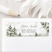 ウィンターオンダーランドフォレストファースト誕生日アドレス ラベル (インサイチュ)