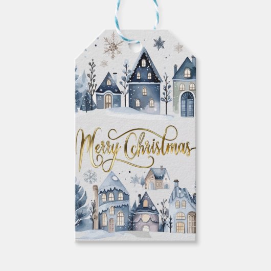 ウィンターオンダーランドメリークリスマスハウス ギフトタグ (正面)