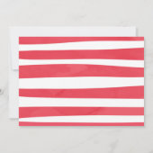 ウィンターオンダーランドレッドトラックボーイファースト誕生日 招待状 (裏面)