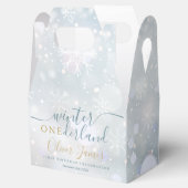 ウィンターオンダーランド1stバースデーブルーと金ゴールド フェイバーボックス (オープン)