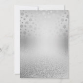 ウィンターオンデルランド シルバーピンク 1歳の誕生日 招待状 (裏面)