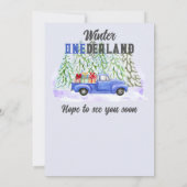 ウィンターオンデルランド ファーストバースデー ブルートラック ボーイズ 招待状 (裏面)