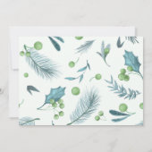 ウィンターオンデーランドの招待状　男子　森の動物 招待状 (裏面)