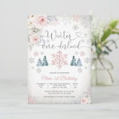 ウィンターオンデーランドの誕生日招待状 招待状 (スタンド正面)