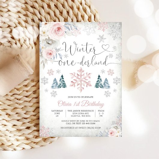 ウィンターオンデーランドの誕生日招待状 招待状