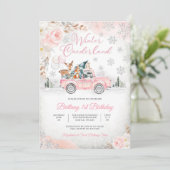 ウィンターオンデーランドの誕生日招待状 招待状 (スタンド正面)