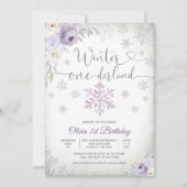 ウィンターオンデーランドの誕生日招待状 招待状 (正面)