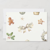 ウィンターオンデーランド1歳誕生日クッキー クリスマス 招待状 (裏面)