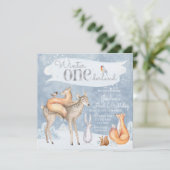 ウィンターオンデーランド ウッドランド ファーストバースデーパーティー 招待状 (スタンド正面)