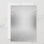 ウィンターオンデーランド ピンクシルバー 1歳誕生日 招待状 (裏面)