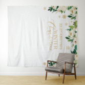 ウィンターオンデーランド フローラル スノーフレーク 背景 タペストリー (インサイチュ(横))