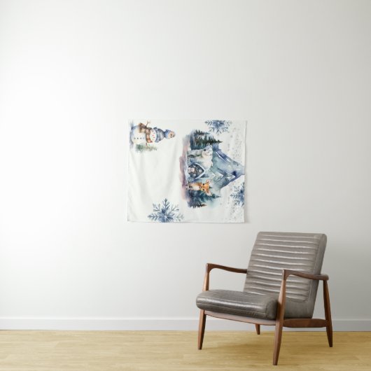 ウィンターオンデーランド ワンダーランド 1歳誕生日 タペストリー (インサイチュ(横))