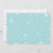 ウィンターオンデーランド、男の子の1歳の写真付き誕生日 招待状 (裏面)