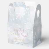 ウィンターオンデーランド 1歳の誕生日 ピンクとゴールド フェイバーボックス (オープン)