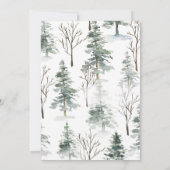 ウィンターオンデーランド 1歳の誕生日 動物の森 招待状 (裏面)