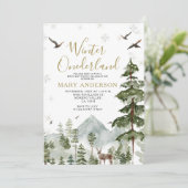 ウィンターオーダーランド誕生日パーティーWoodland Forest 招待状 (スタンド正面)