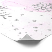 ウィンターオーネダーランドカスタム誕生日スノーフレーク ポスター (角)