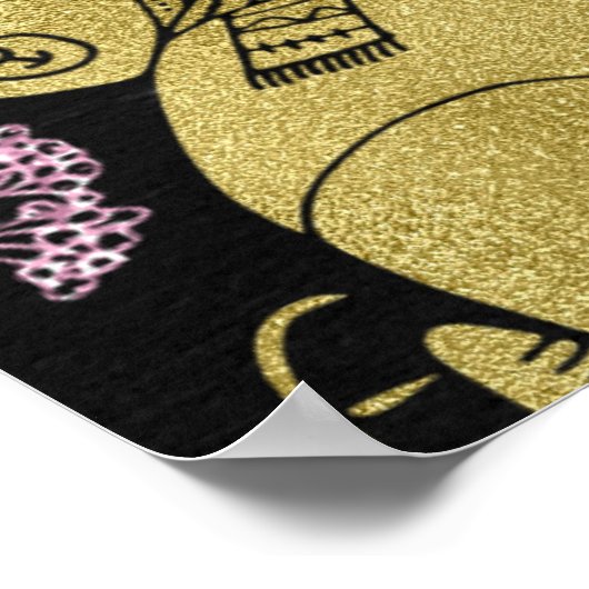 ウィンターオーネダーランド誕生日ウェルカムサインスノーフレーク ポスター (角)