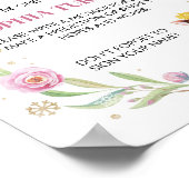 ウィンターオーネダーランド誕生日タイムカプセルサイン ポスター (角)