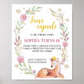 ウィンターオーネダーランド誕生日タイムカプセルサイン ポスター (正面)