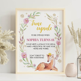 ウィンターオーネダーランド誕生日タイムカプセルサイン ポスター