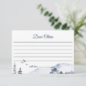 ウィンターオーネダーランド誕生日タイムカプセルノートカード 招待状 (スタンド正面)