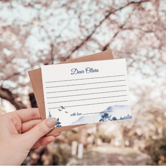 ウィンターオーネダーランド誕生日タイムカプセルノートカード 招待状