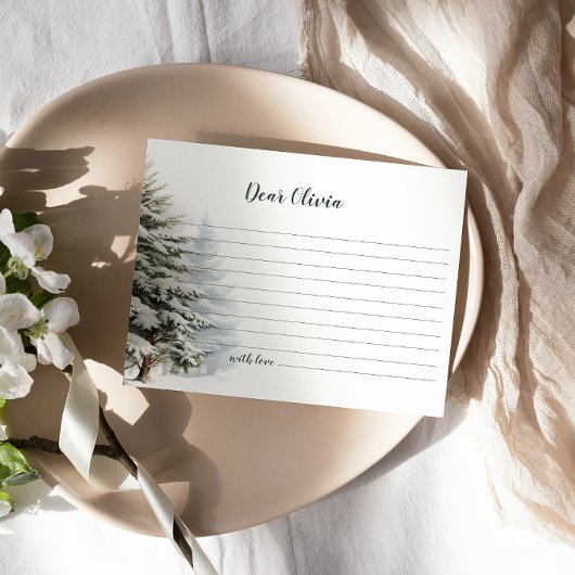 ウィンターオーネダーランド誕生日タイムカプセルノートカード 招待状