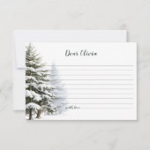 ウィンターオーネダーランド誕生日タイムカプセルノートカード 招待状 (正面)