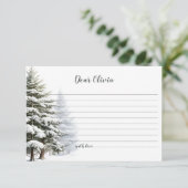 ウィンターオーネダーランド誕生日タイムカプセルノートカード 招待状 (スタンド正面)