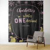 ウィンターオーネダーランド誕生日バックドランドスノーフレーク タペストリー (インサイチュ)