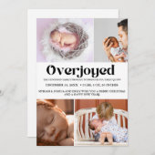 ウィンターオーバージョイドホリデーフォト誕生 案内状 (正面/裏面)