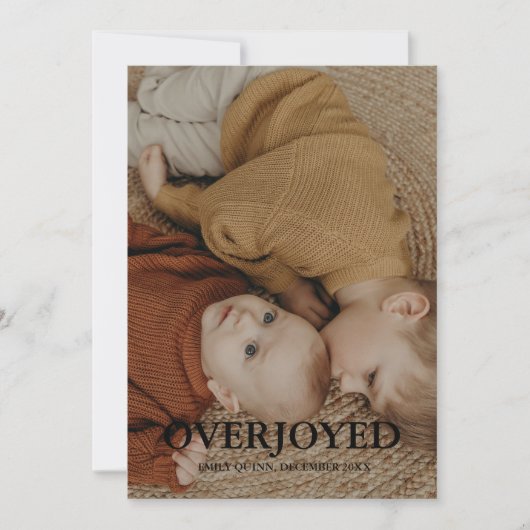 ウィンターオーバージョイドホリデーフォト誕生 案内状 (正面)