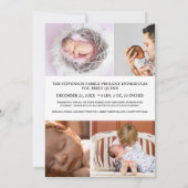 ウィンターオーバージョイドホリデーフォト誕生 案内状 (裏面)