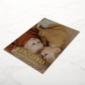 ウィンターオーバージョイドホリデーフォト誕生 箔シーズンカード (回転した状態)