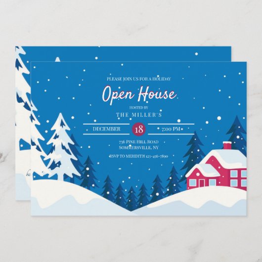 ウィンターオープンハウス招待状 招待状 (正面/裏面)