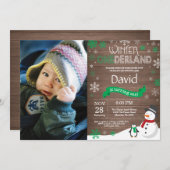 ウィンターオ素朴ネダーランド1st誕生日招待状 招待状 (正面/裏面)