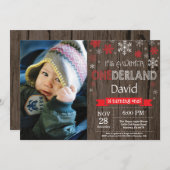 ウィンターオ素朴ネダーランド1st誕生日招待状 招待状 (正面/裏面)