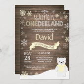ウィンターオ素朴ネダーランド1st誕生日招待状 招待状 (正面/裏面)