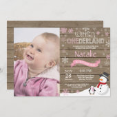 ウィンターオ素朴ネダーランド1st誕生日招待状 招待状 (正面/裏面)