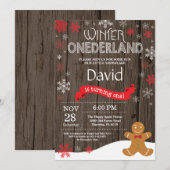 ウィンターオ素朴ネダーランド1st誕生日招待状 招待状 (正面/裏面)