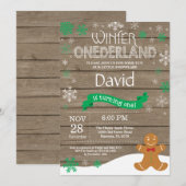 ウィンターオ素朴ネダーランド1st誕生日招待状 招待状 (正面/裏面)