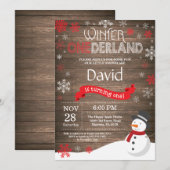 ウィンターオ素朴ネダーランド1st誕生日招待状 招待状 (正面/裏面)
