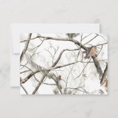 ウィンターカモフラージュ結婚式招待状 招待状 (裏面)