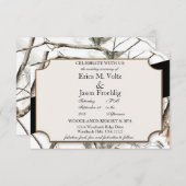 ウィンターカモフラージュ結婚式招待状 招待状 (正面/裏面)